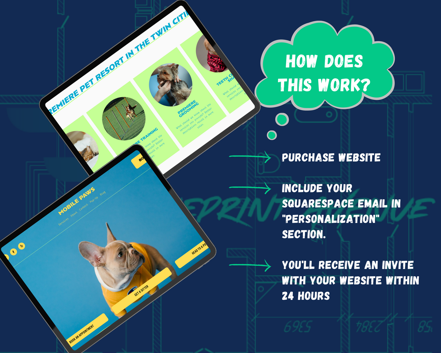 MOBILE PAWS Squarespace Template