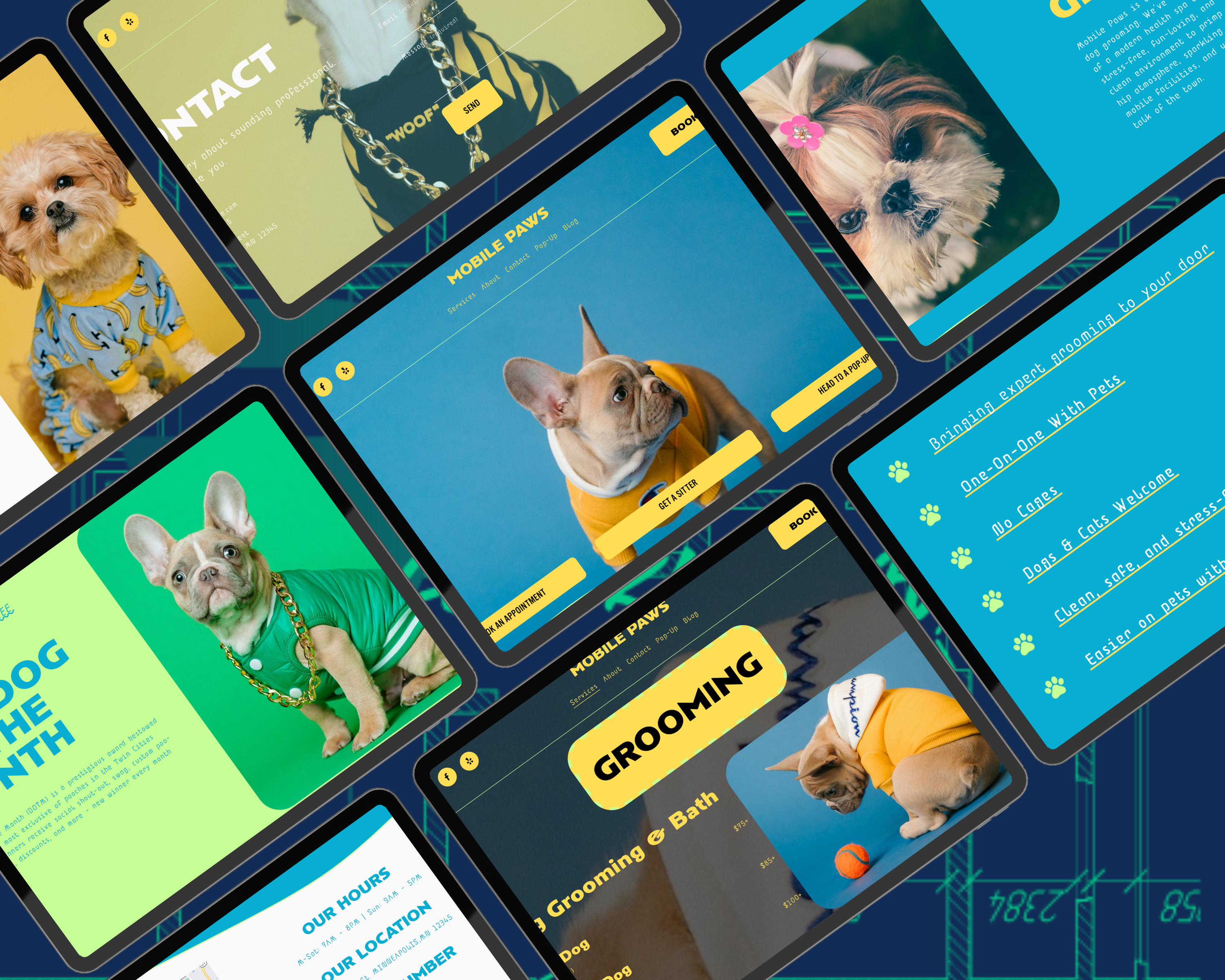 MOBILE PAWS Squarespace Template Blueprint Avenue