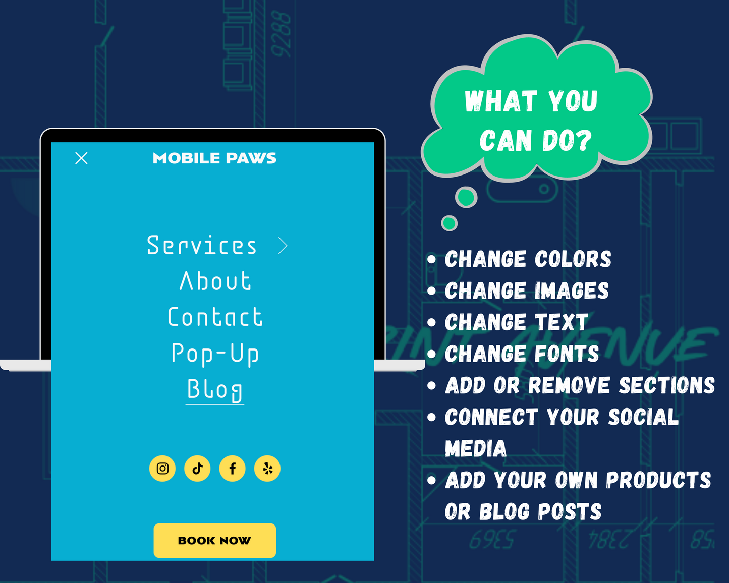 MOBILE PAWS Squarespace Template