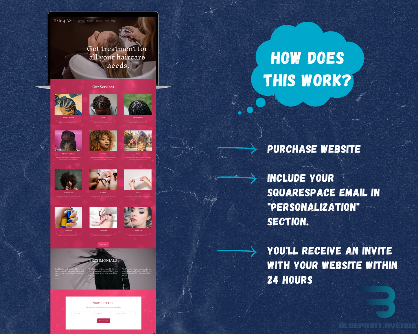 Hair4You Squarespace Template