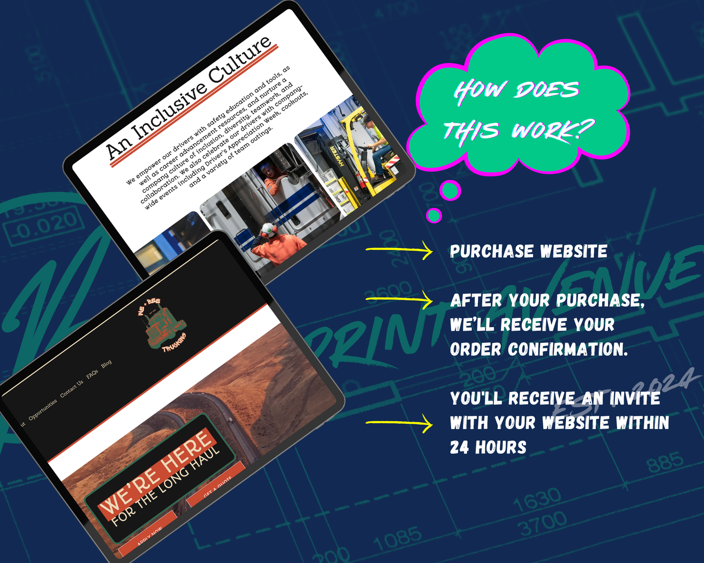 WE BEE TRUCKING Squarespace Template