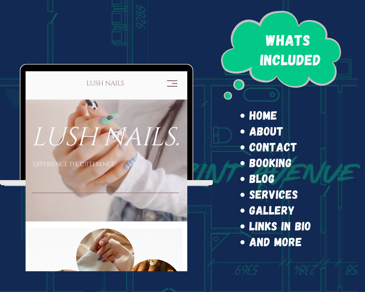 LUSH NAILS Squarespace Template