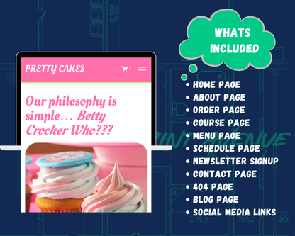 Pretty Cakes Squarespace Template