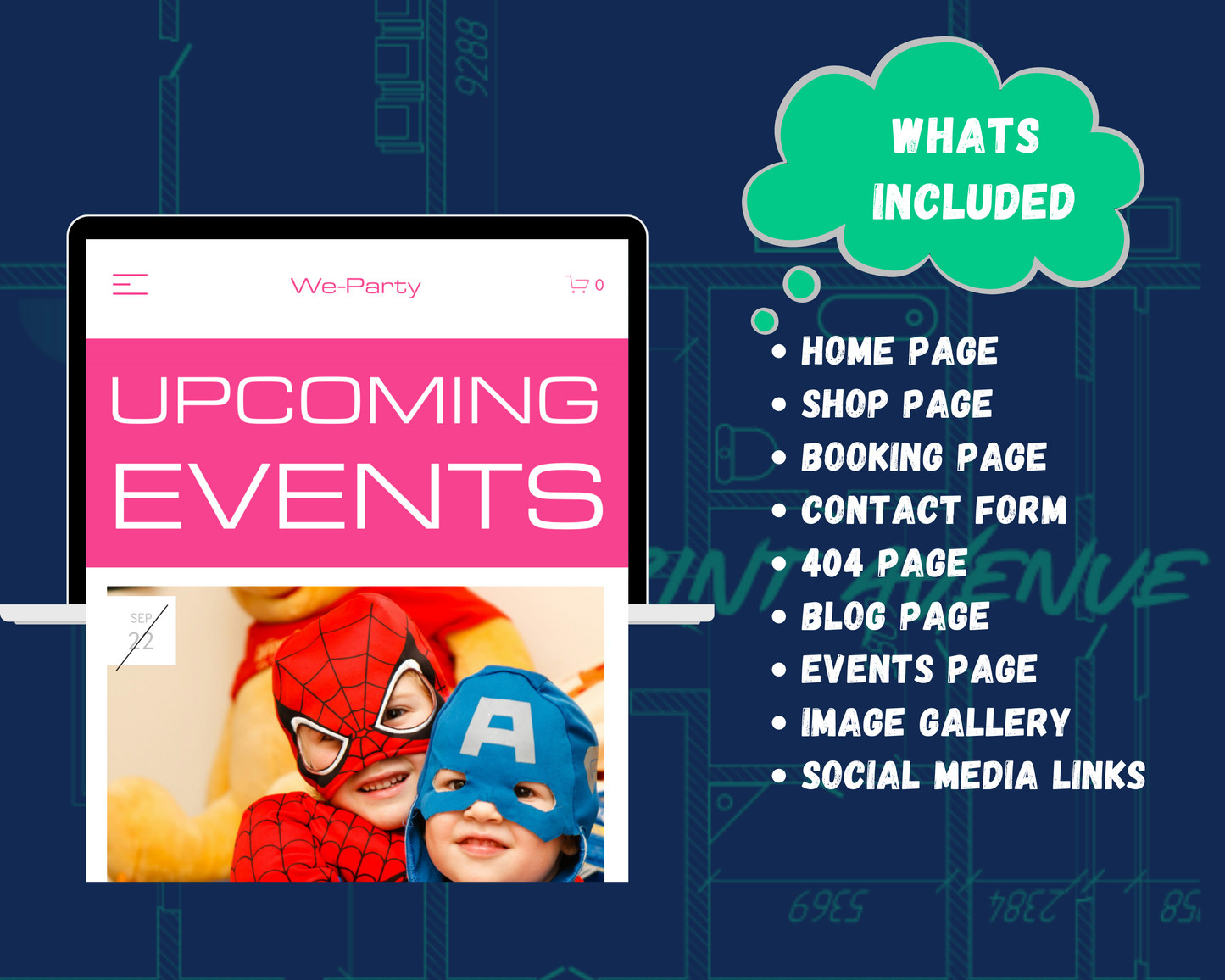 We-Party Squarespace Template