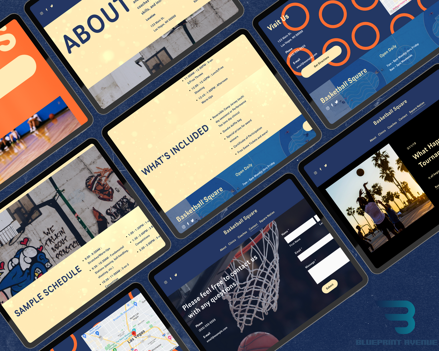 Basketball Square Squarespace Template