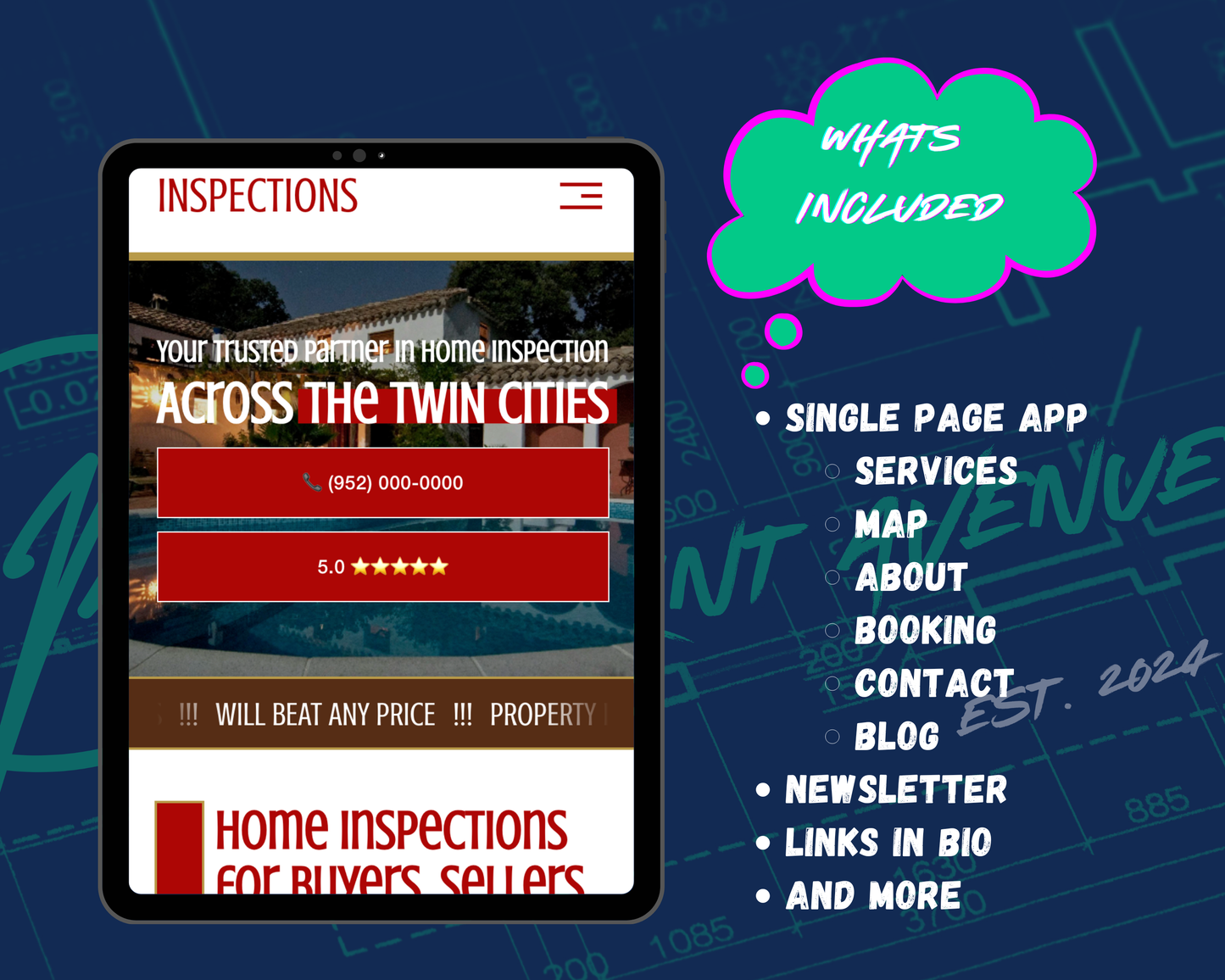 INSPECTIONS Squarespace Template