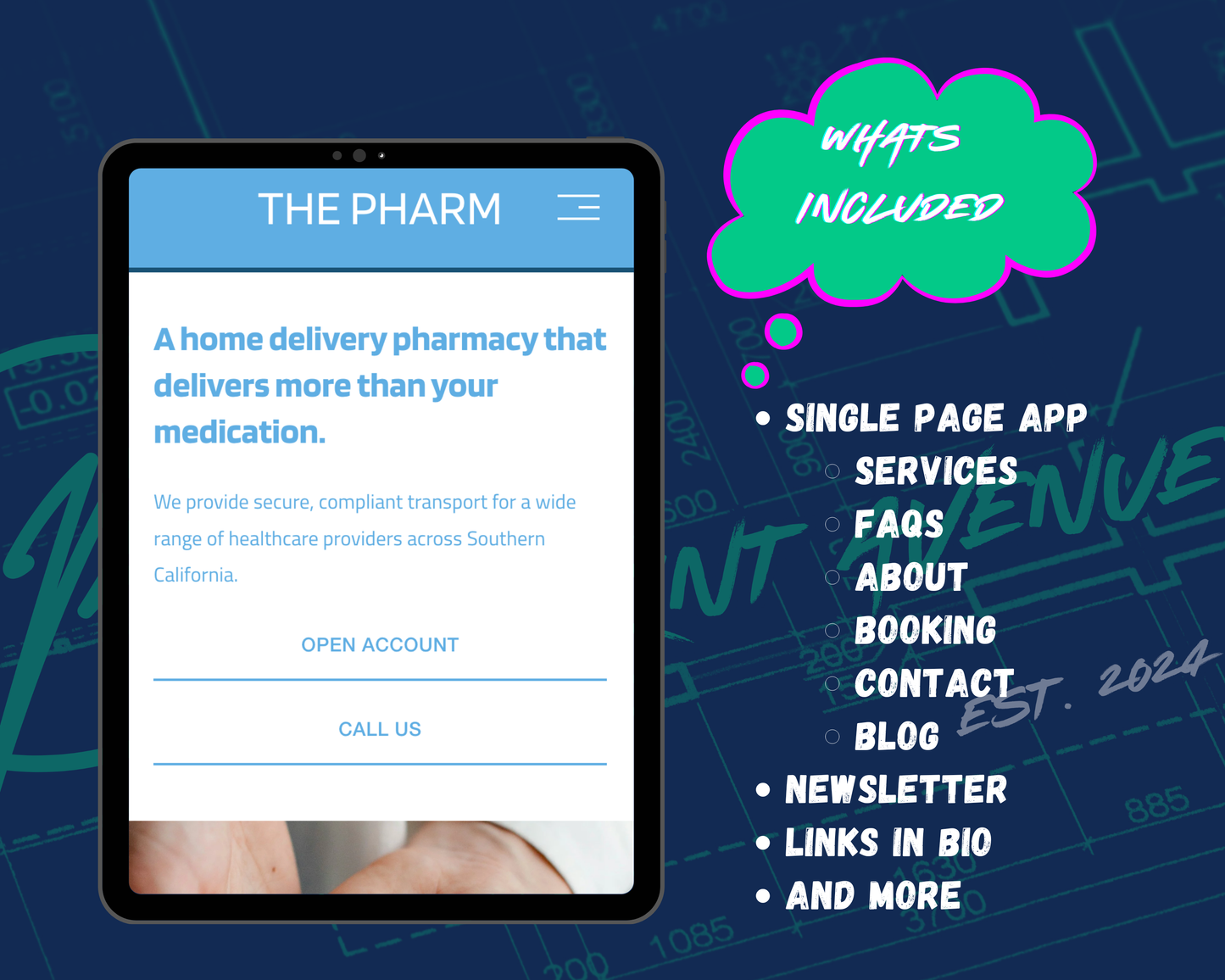 The Pharm Squarespace Template