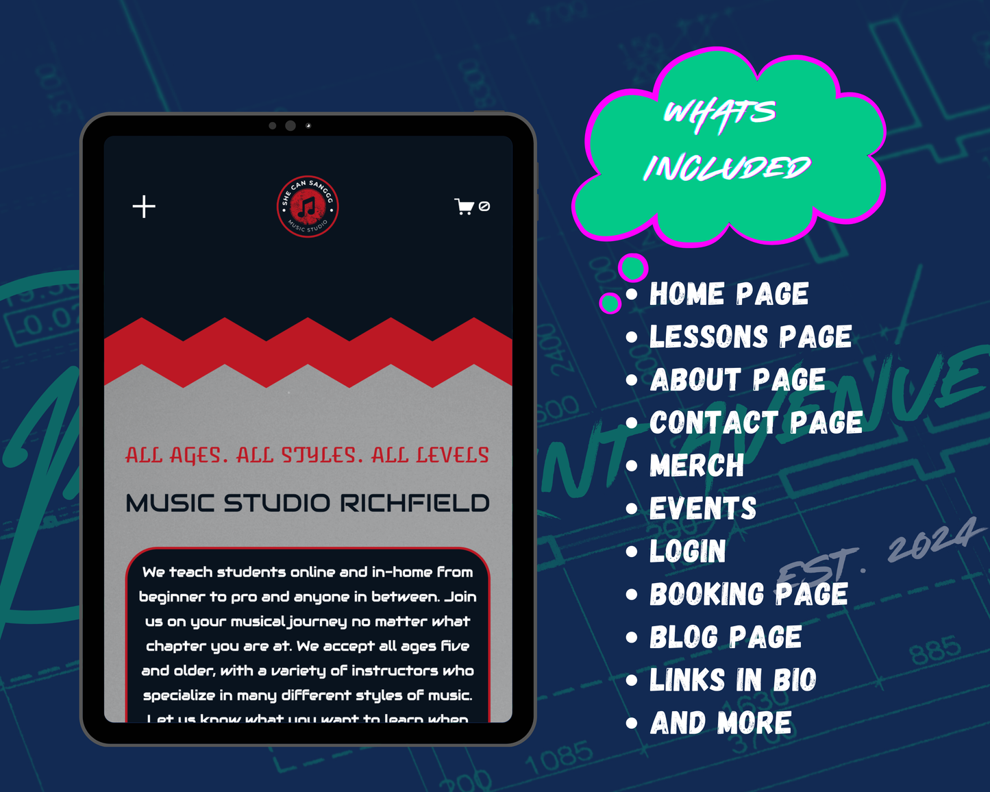 She Can Sang Squarespace Template