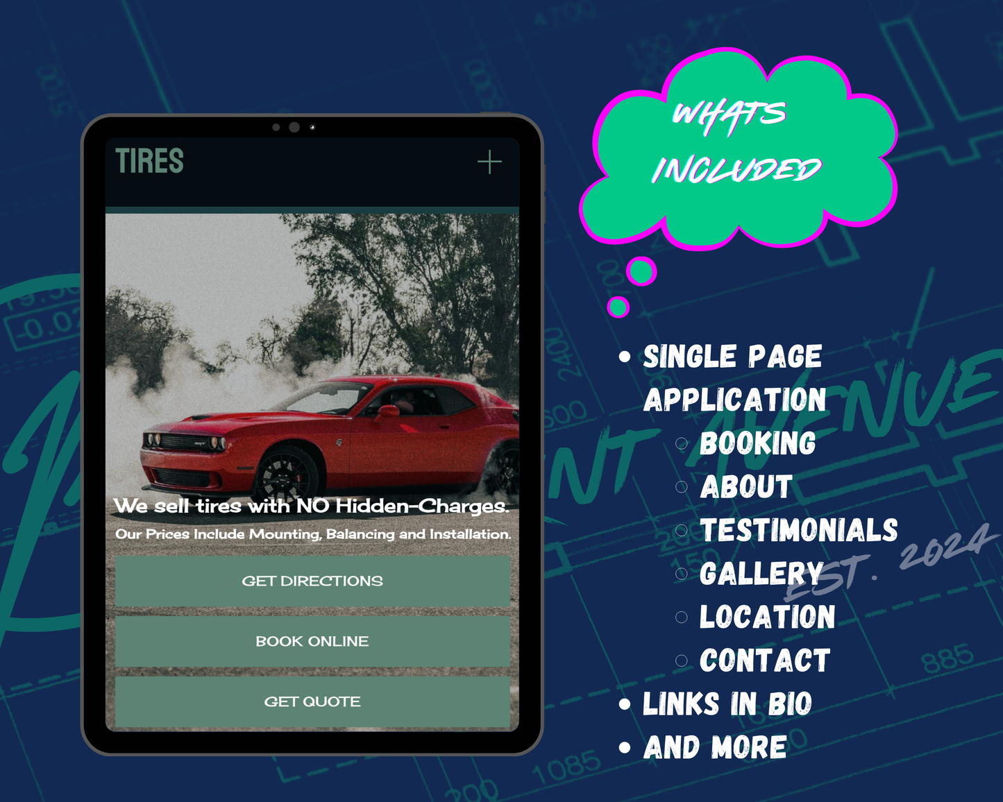 TIRES Squarespace Template