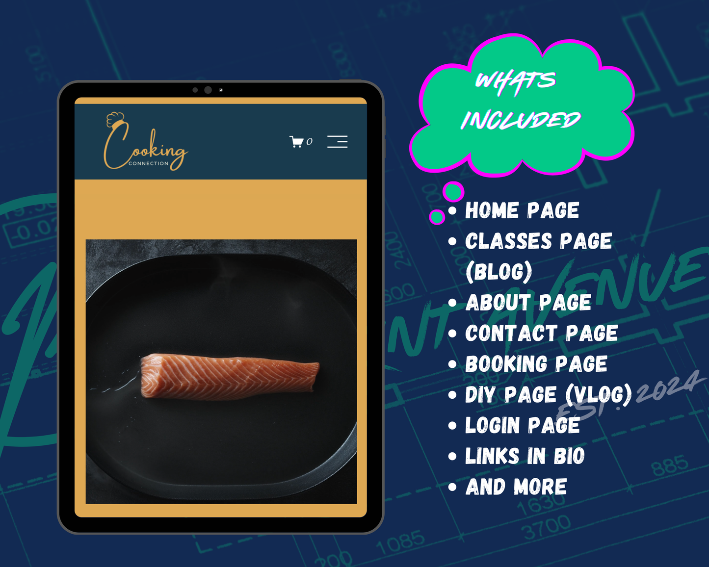 Cooking Connection Squarespace Template
