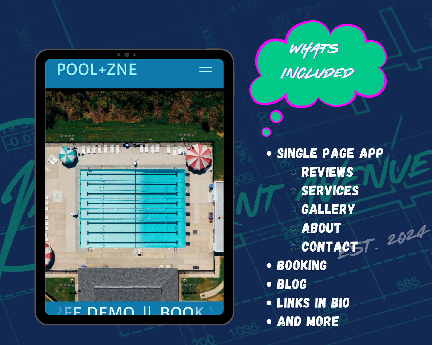 POOLZNE Squarespace Template