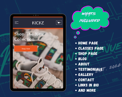 KICKZ Squarespace Template