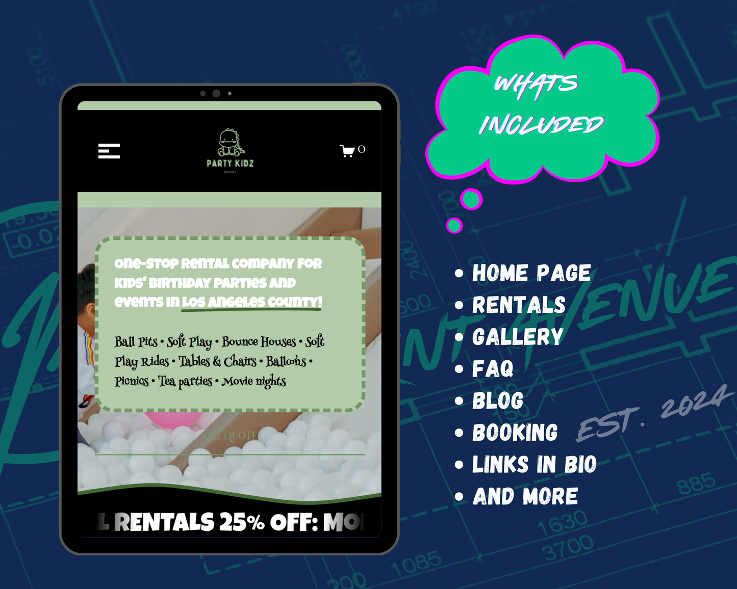 Party Kidz Squarespace Template