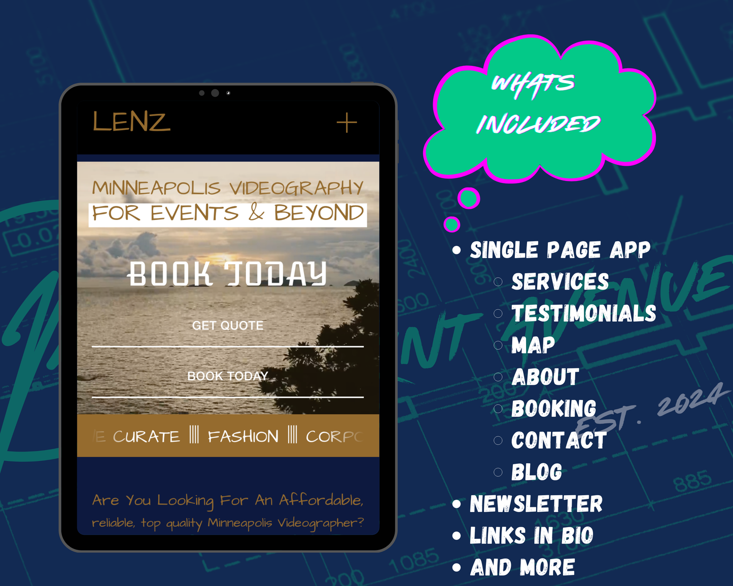 LENZ Squarespace Template