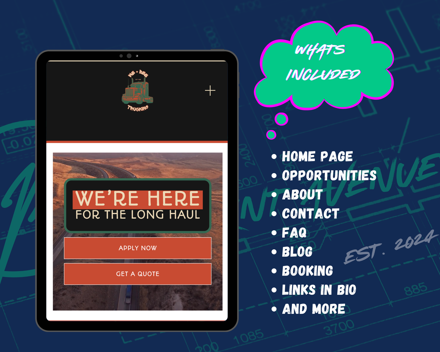 WE BEE TRUCKING Squarespace Template