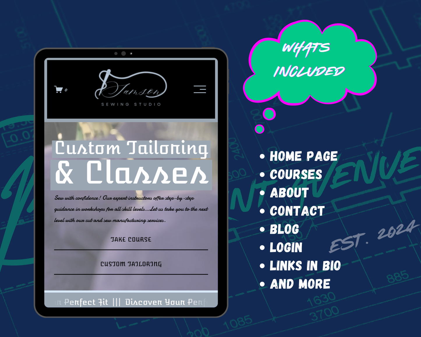 Samson Sewing Studio Squarespace Template