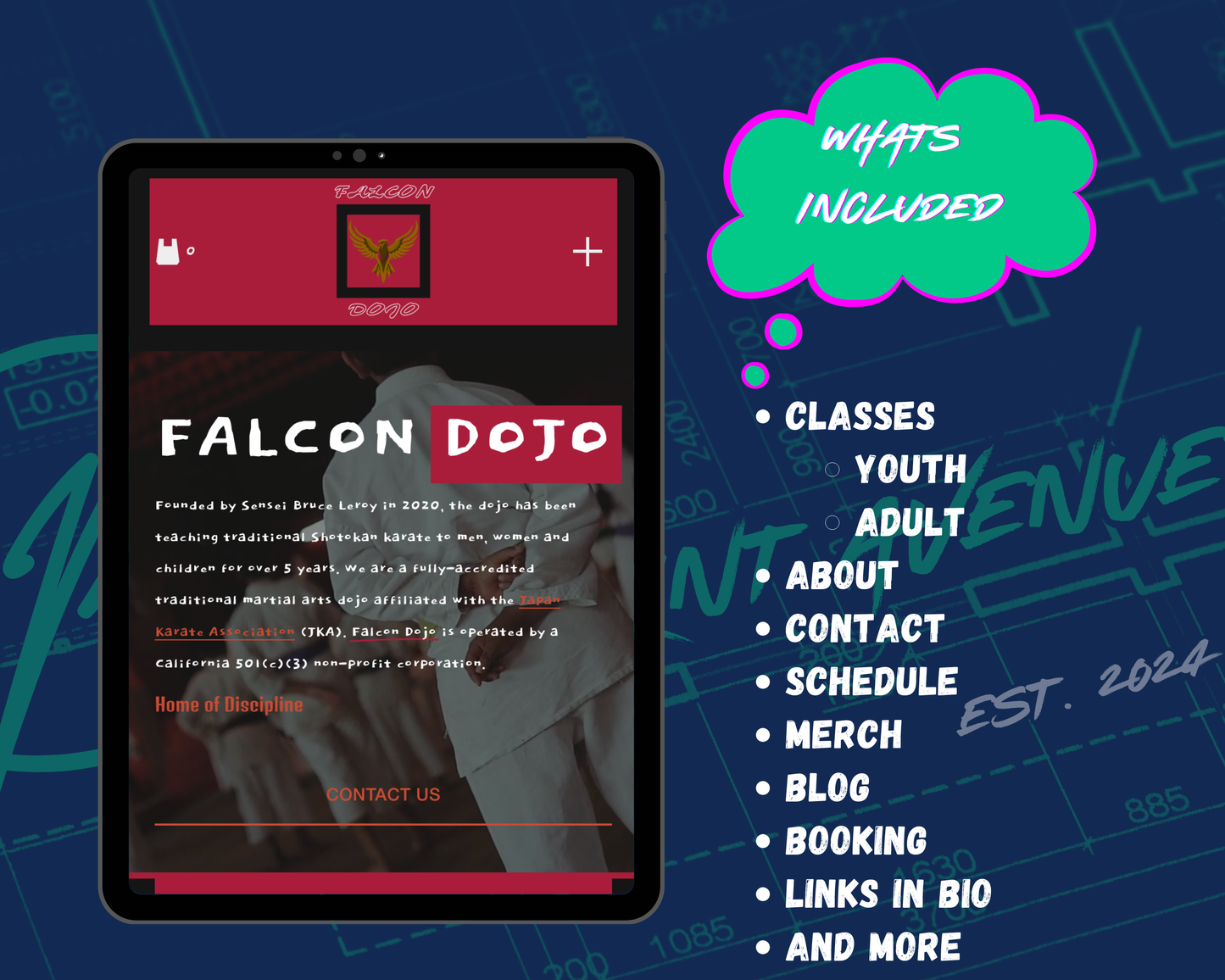 Falcon Dojo Squarespace Template