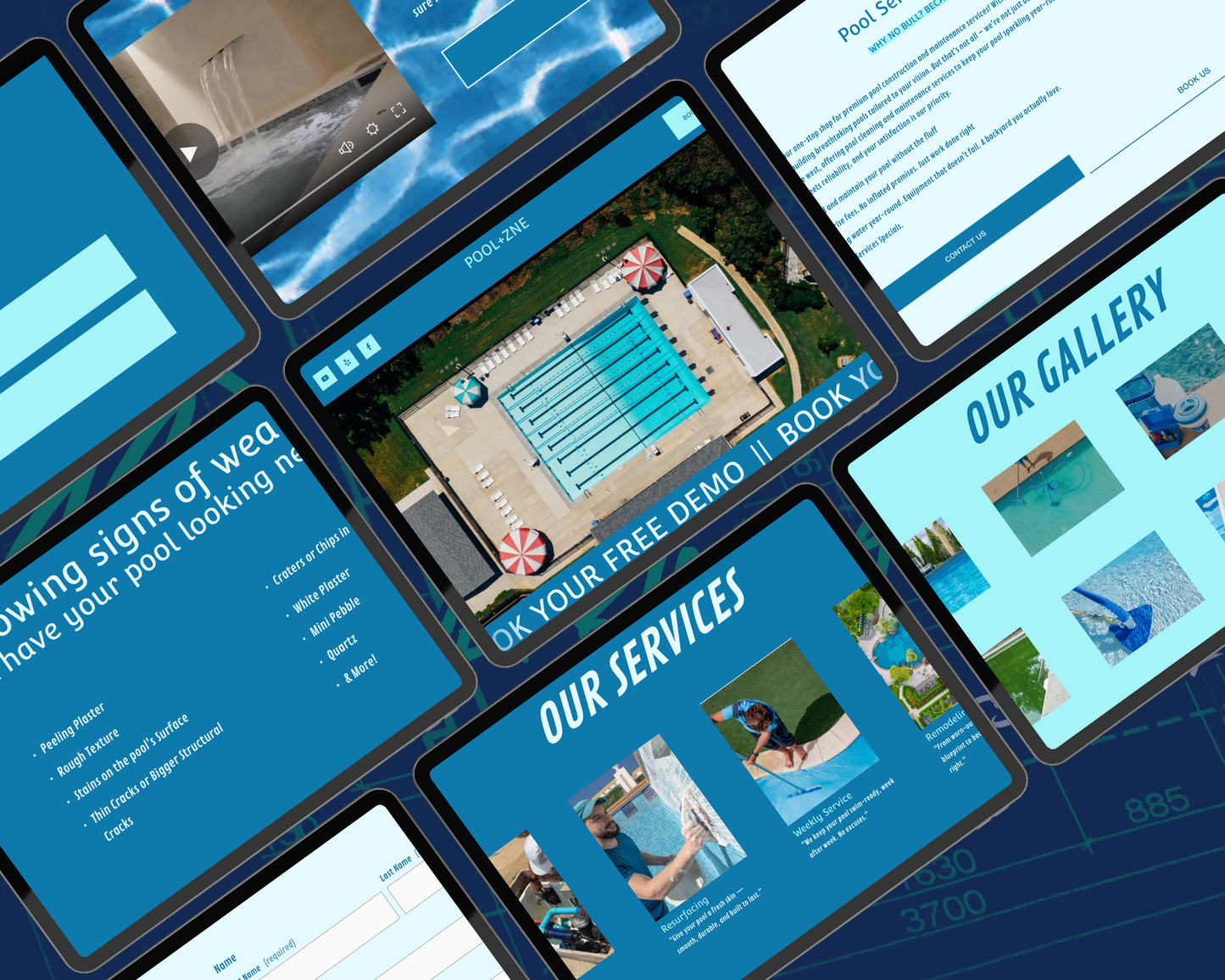 POOLZNE Squarespace Template