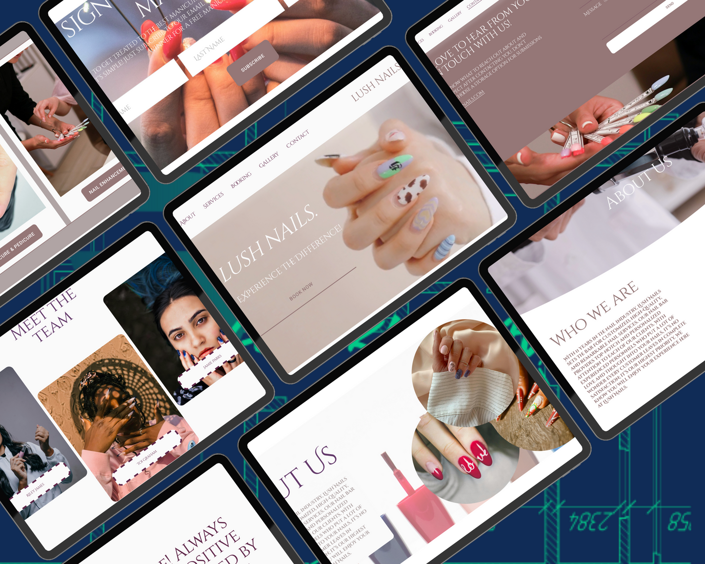 LUSH NAILS Squarespace Template