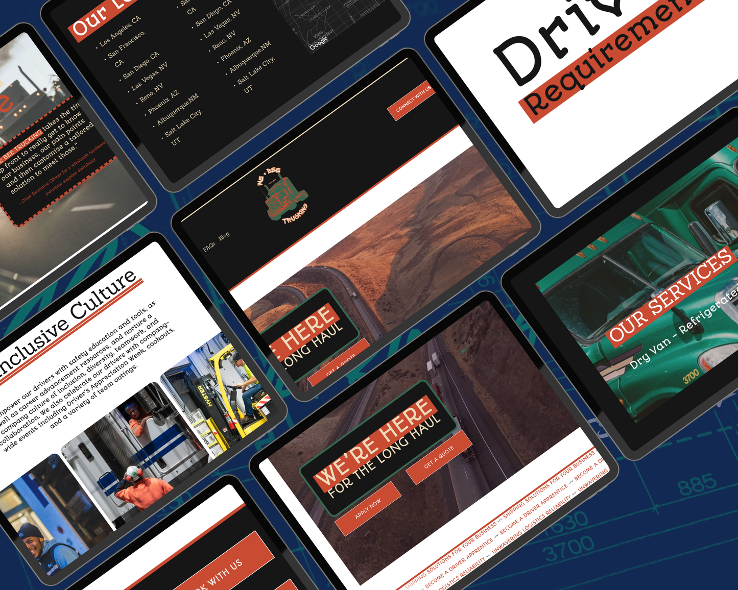 WE BEE TRUCKING Squarespace Template