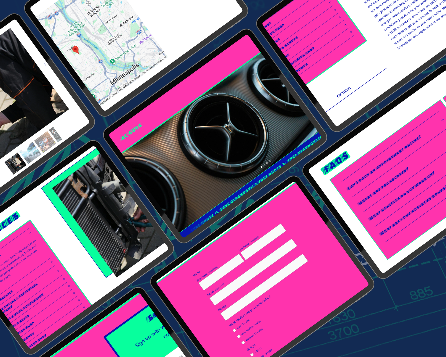 AC GUYS Squarespace Template