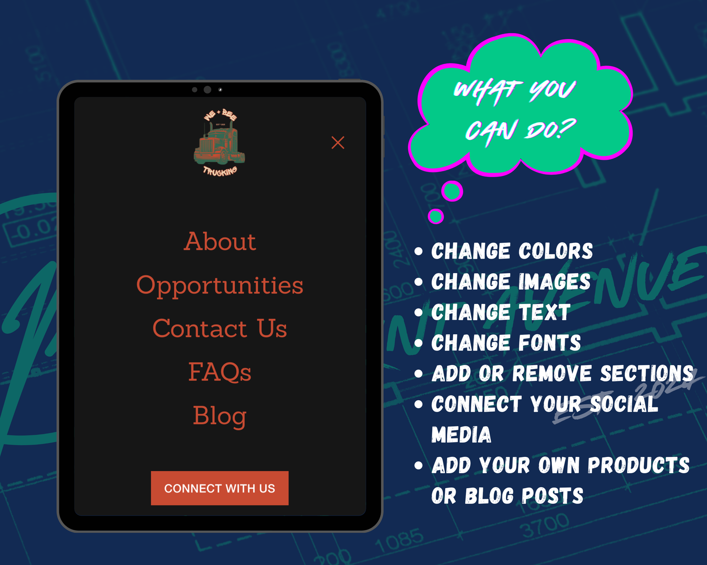 WE BEE TRUCKING Squarespace Template