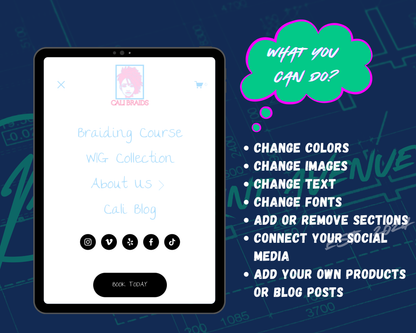 CALI BRAIDS Squarespace Template