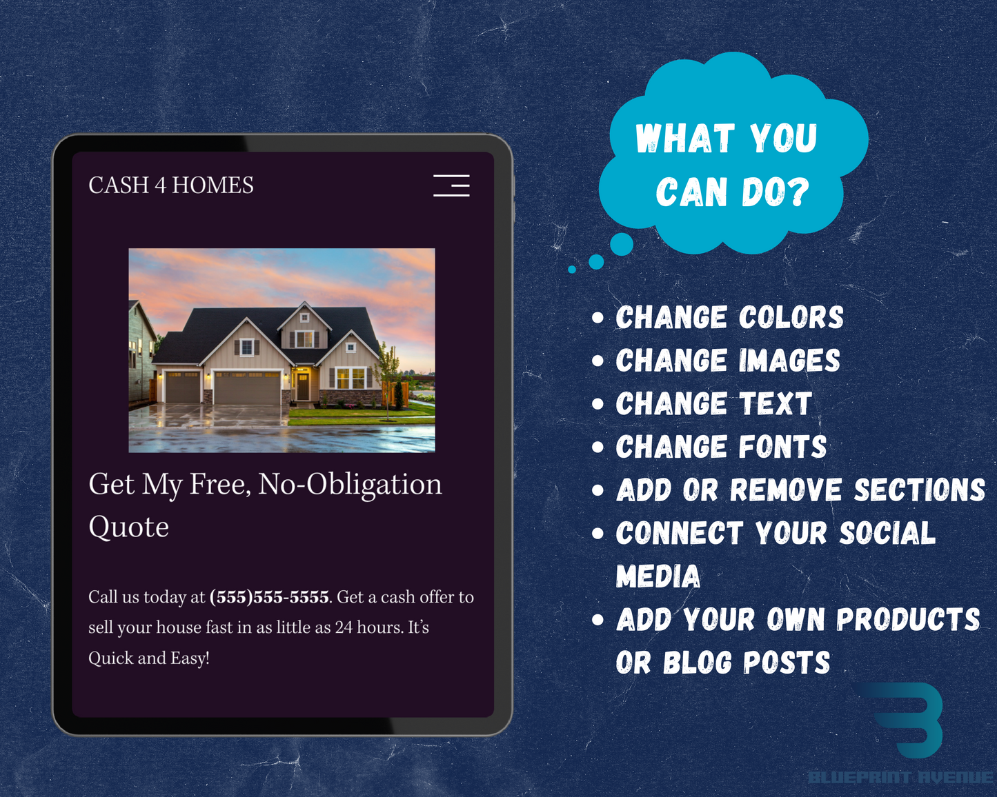 Cash 4 Homes Squarespace Template