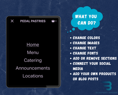 Pedal Pastries Squarespace Template