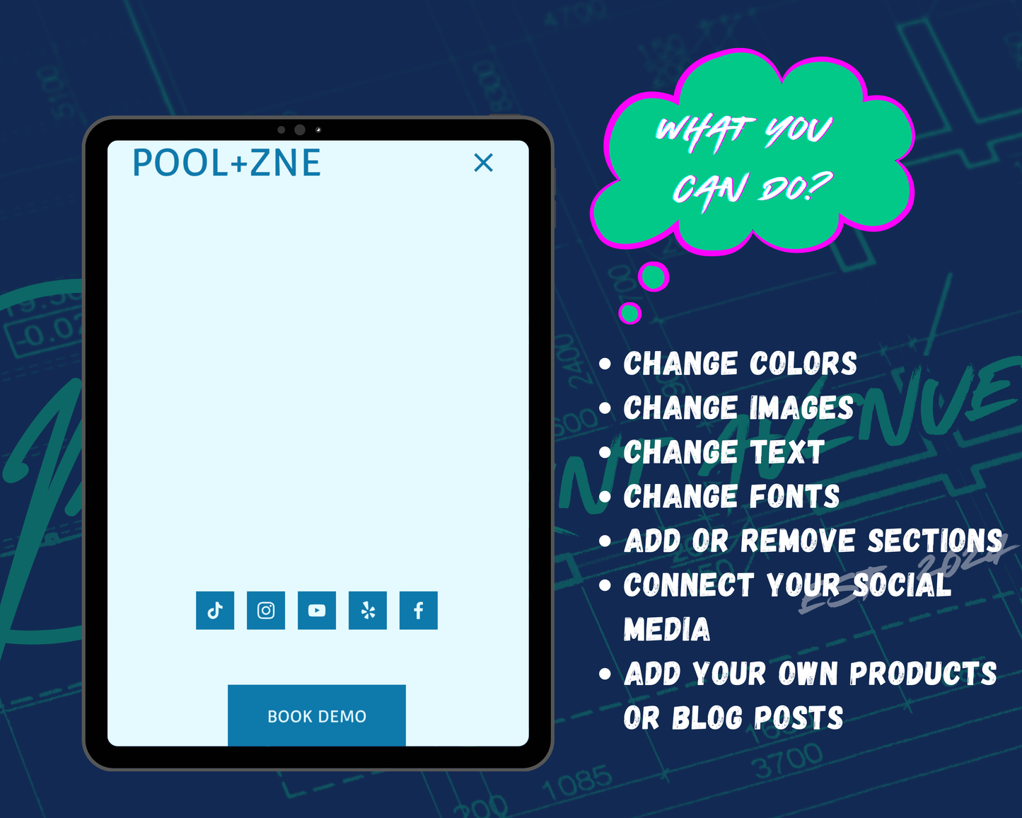 POOLZNE Squarespace Template