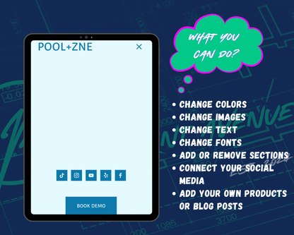 POOLZNE Squarespace Template