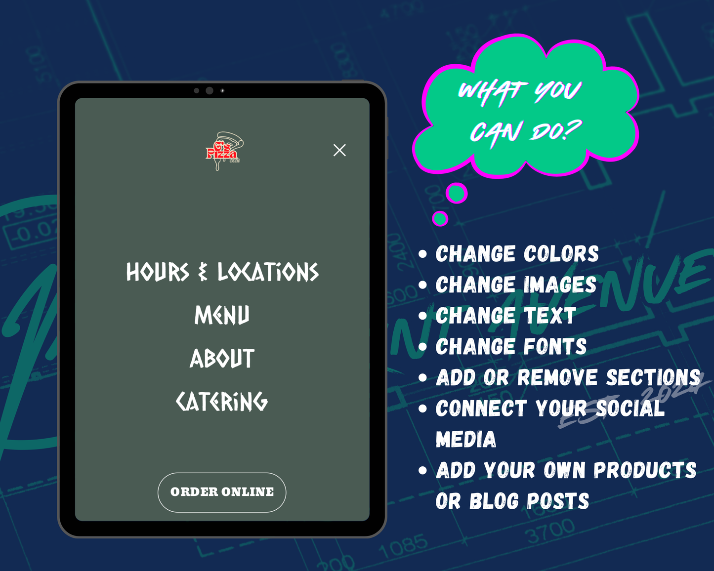 G's Pizza Squarespace Template