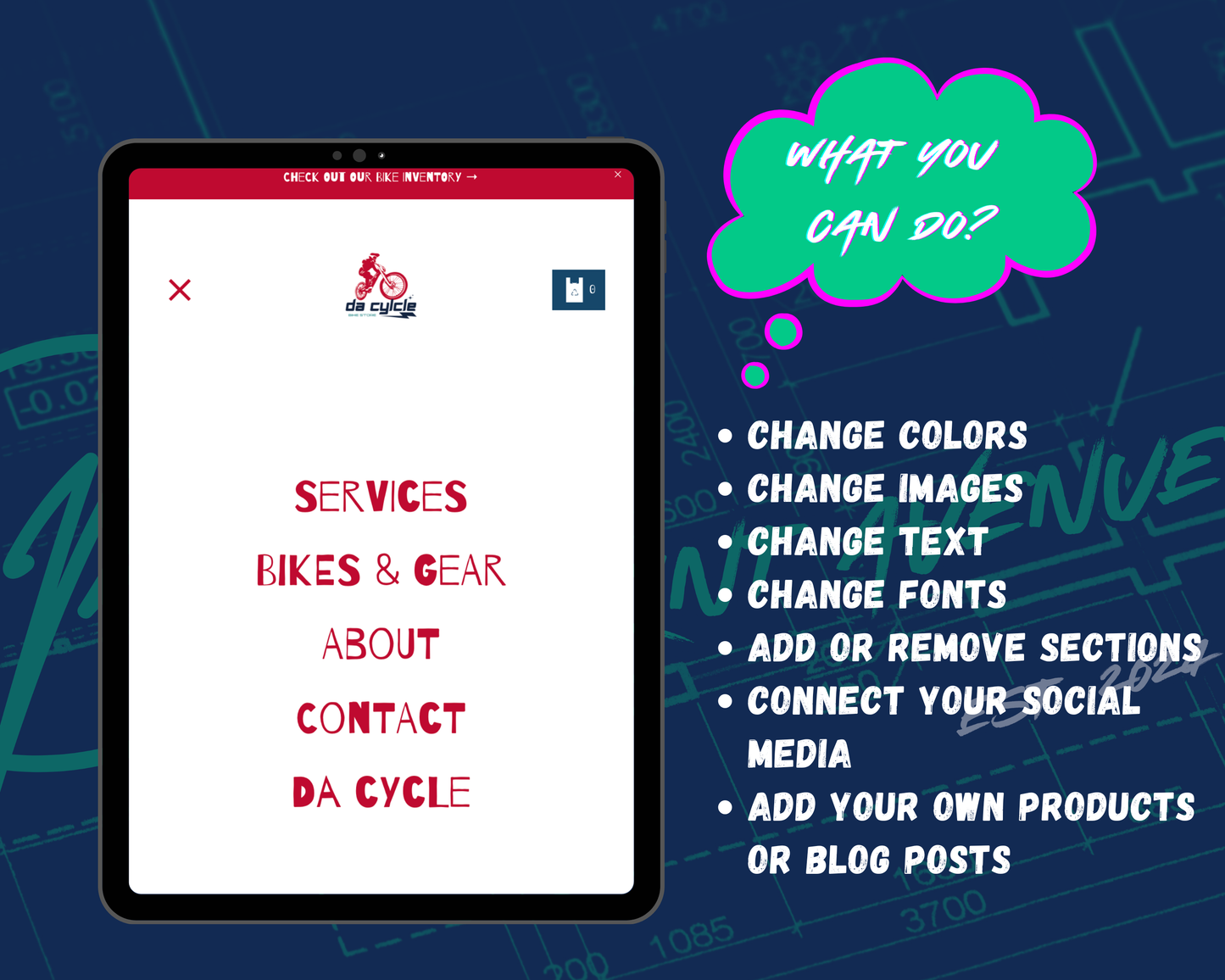 Da Cycle Squarespace Template