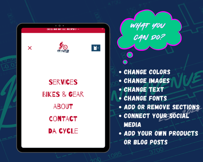 Da Cycle Squarespace Template