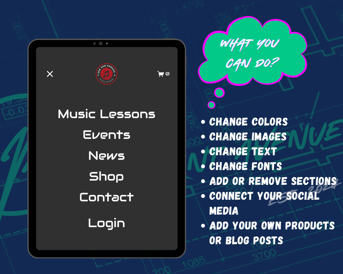 She Can Sang Squarespace Template