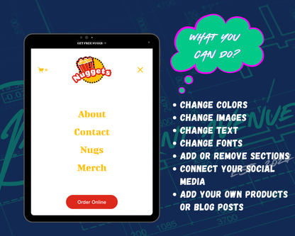 NUGGETS Squarespace Template