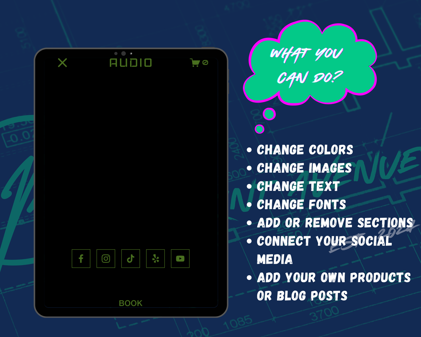 AUDIO Squarespace Template