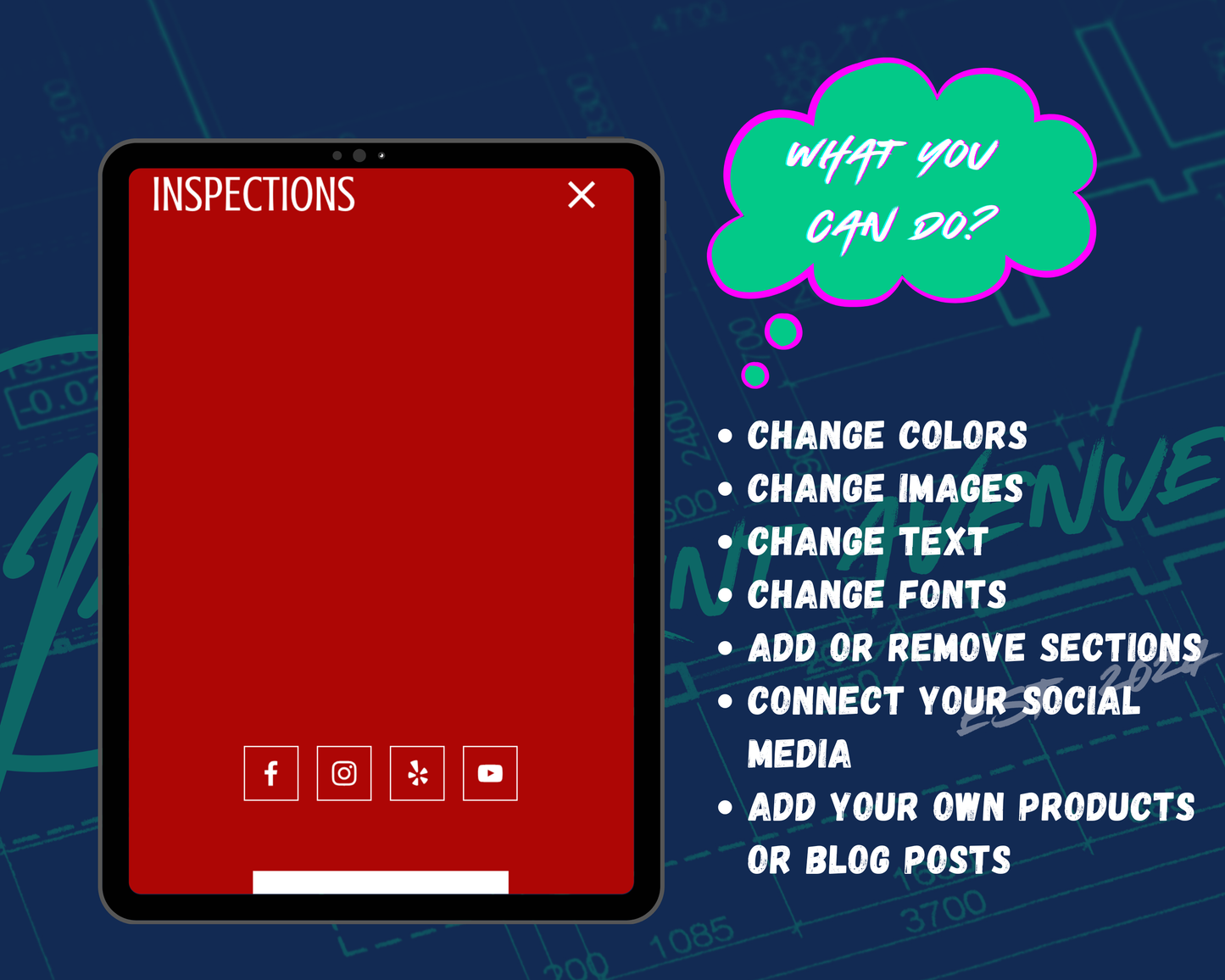 INSPECTIONS Squarespace Template