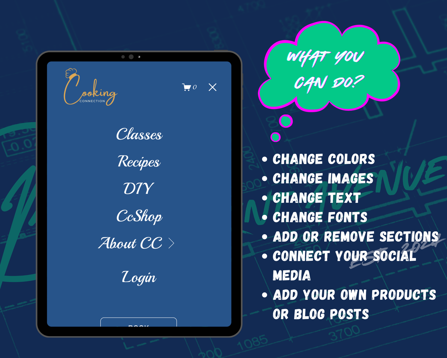 Cooking Connection Squarespace Template
