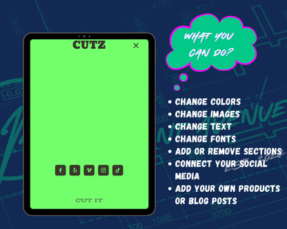 CUTZ Squarespace Template
