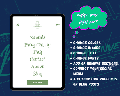 Party Kidz Squarespace Template
