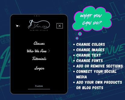 Samson Sewing Studio Squarespace Template