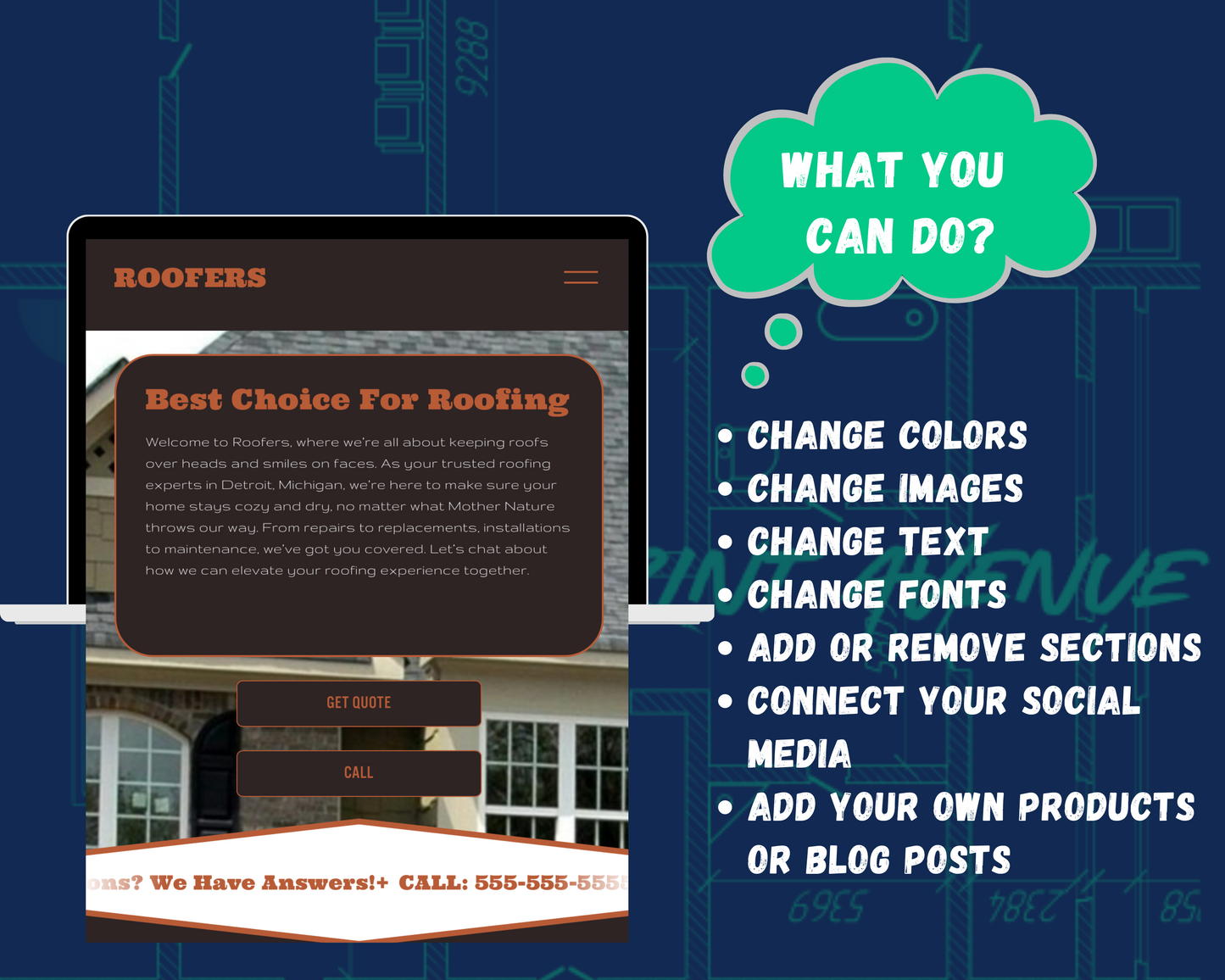 ROOFERS Squarespace Template