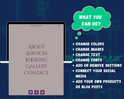 LUSH NAILS Squarespace Template