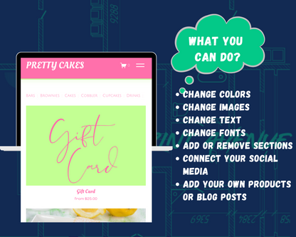 Pretty Cakes Squarespace Template